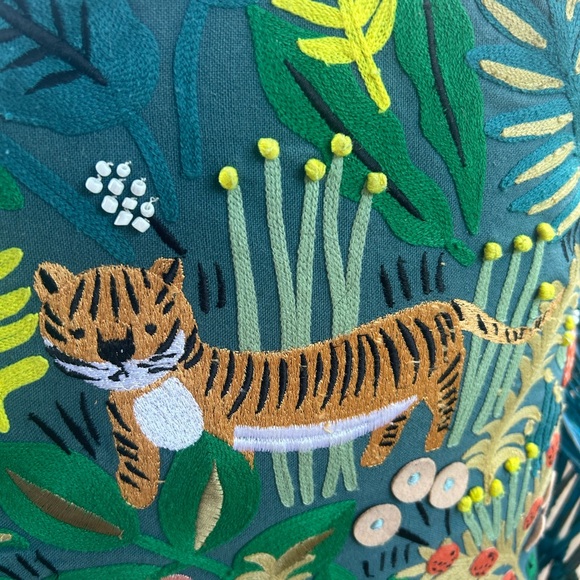 Rifle Paper Co. Jungle Embroidered Large Throw Pillow - Picture 8 of 12